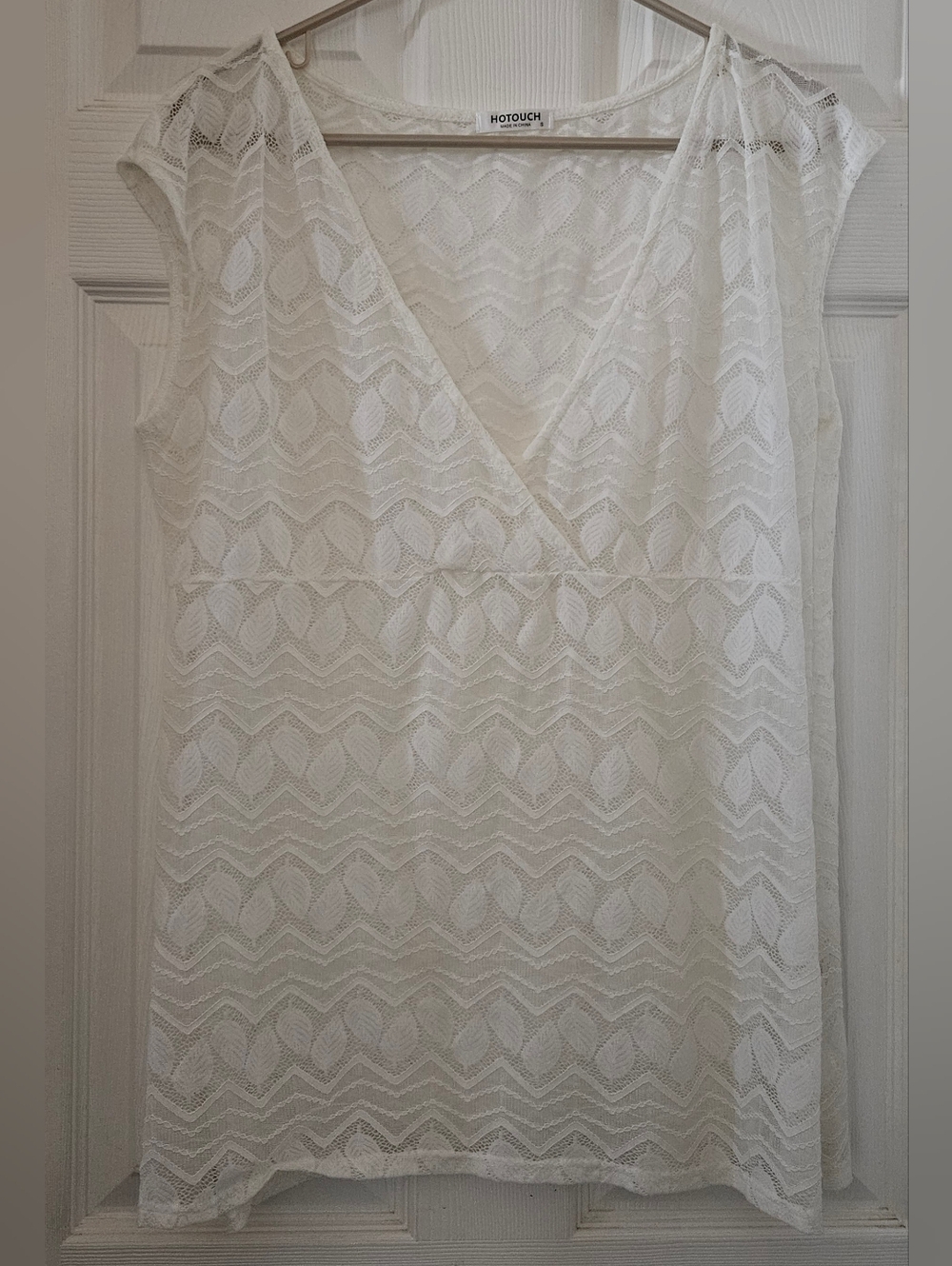 NWOT HoTouch Semi Sheer Lace Top